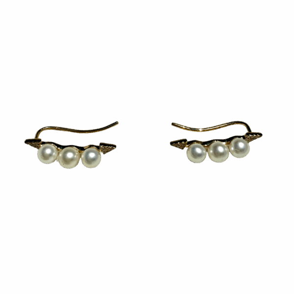 Diamonds & Pearls Ear Climbers