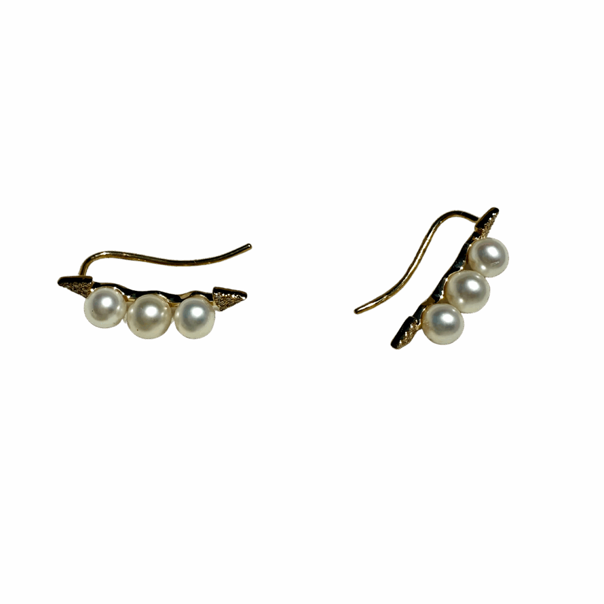 Diamonds & Pearls Ear Climbers - Image 3