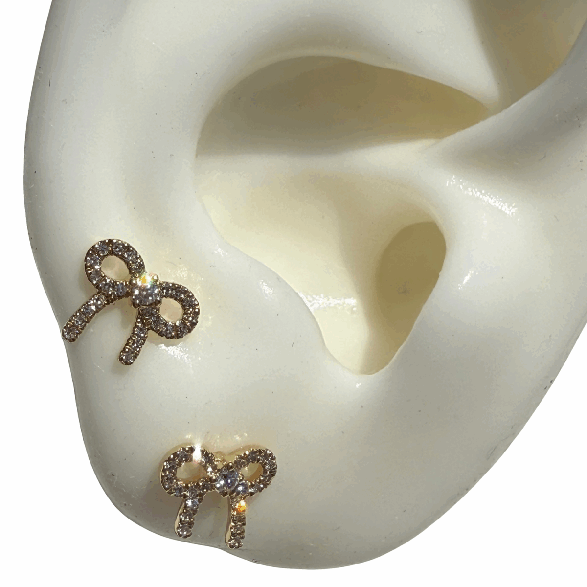 You Are a Gift Diamond Bow Earrings - Image 3