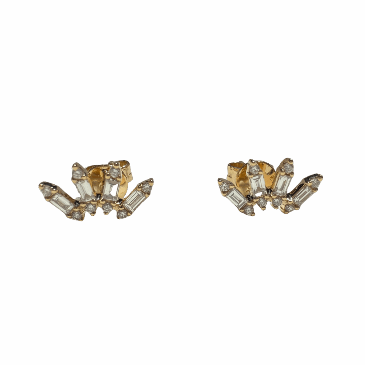 Bat for Lashes Baguette Diamond Earrings