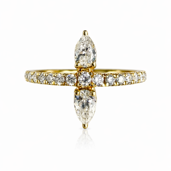 Opaline Pear Diamond Ring
